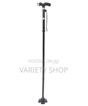 Folding Walking Stick With Torch | Height Adjustable With Pivoting