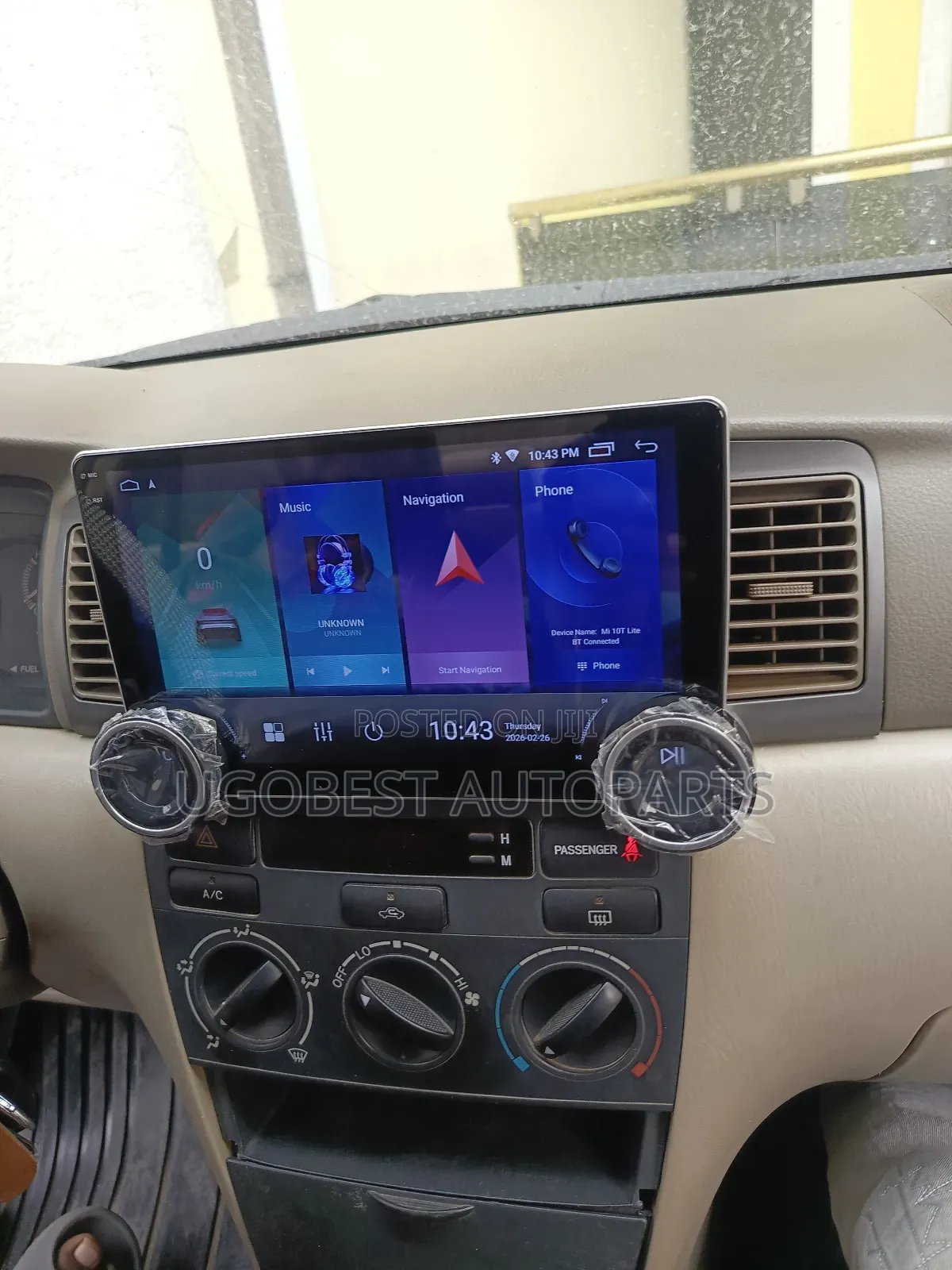 Toyota Corolla 2003/2006 Android Screen (2 Nob Control) With GPS (Map)