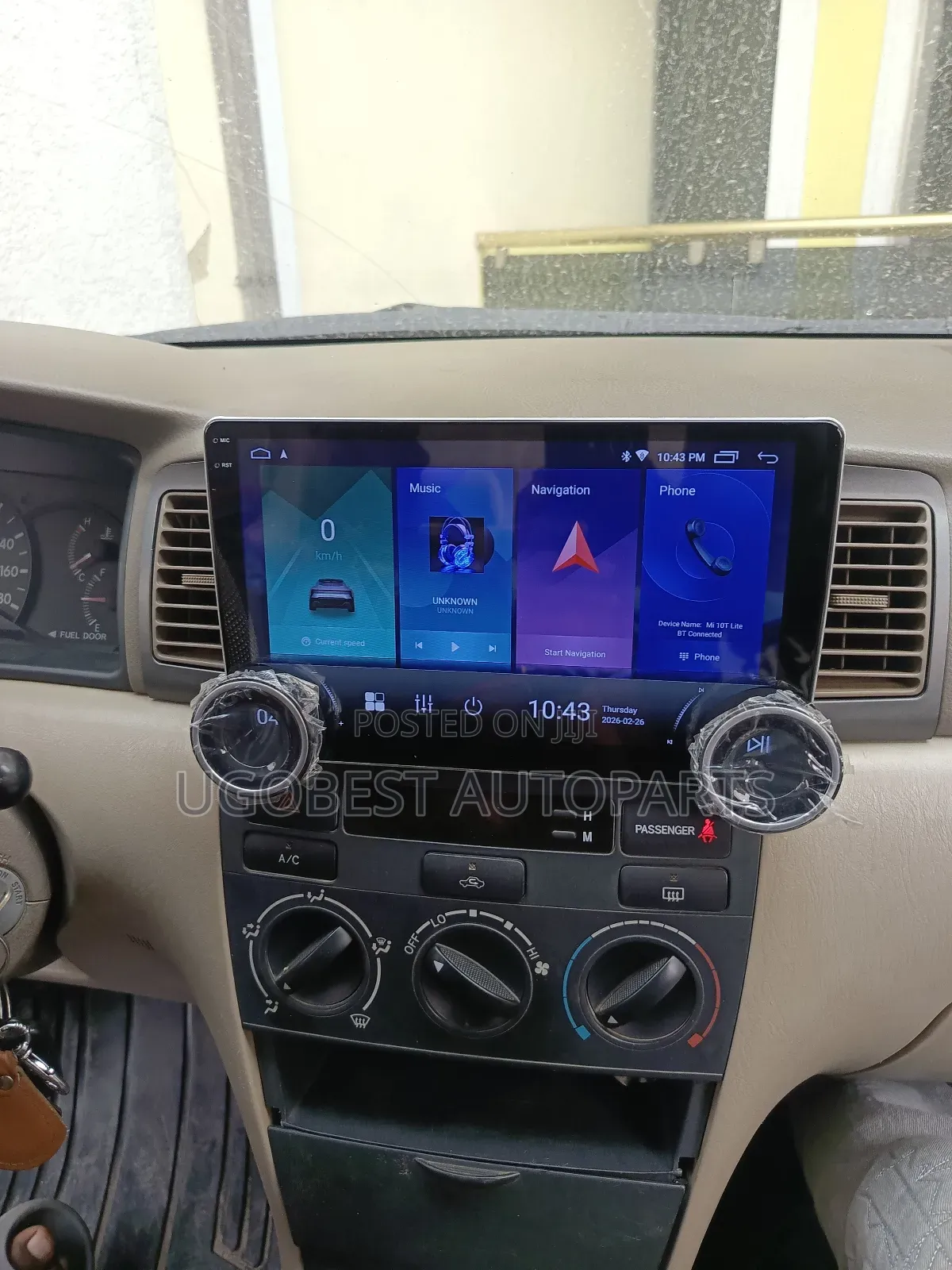 Toyota Corolla 2003/2006 Android Screen (2 Nob Control) With GPS (Map)