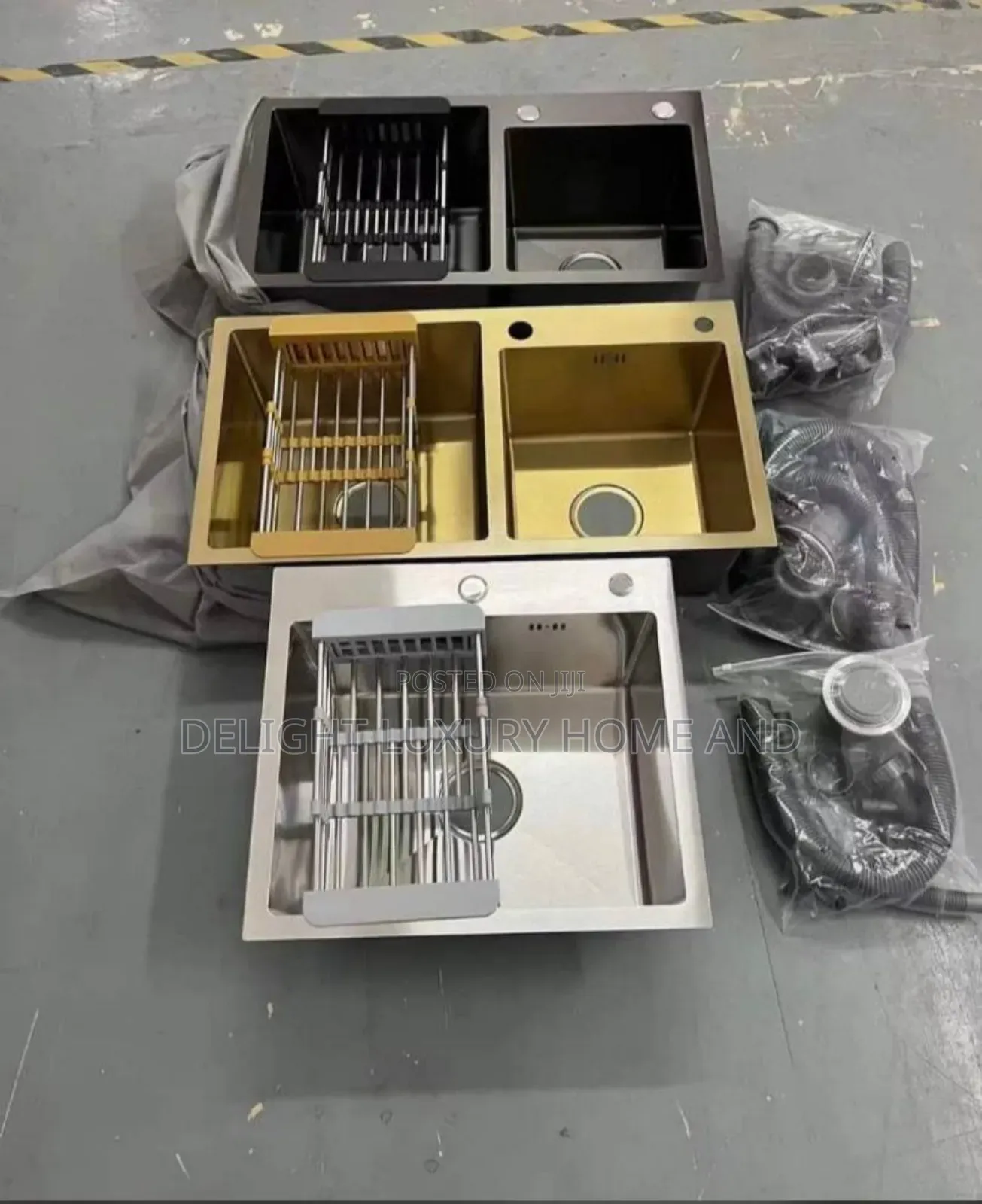 Double Bowl Kitchen Sink With Complete Accessories
