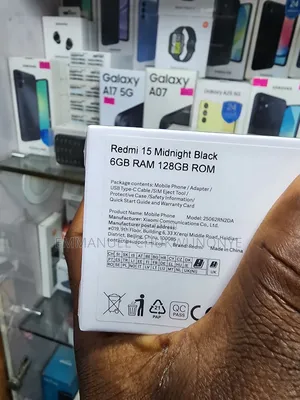New Xiaomi Redmi 15 128 GB Black
