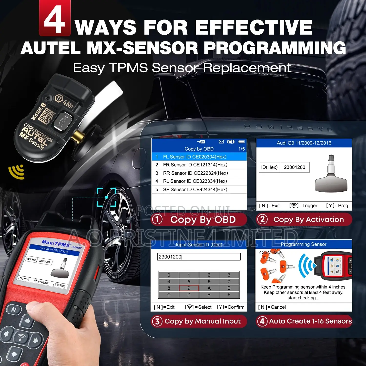 Autel Maxitpms Ts508wf Car TPMS Programming Relearn Tool