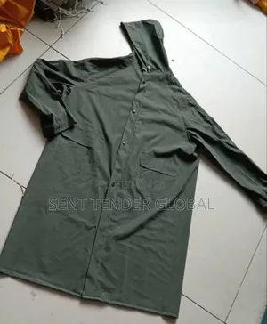 Safety Raincoat Green Pvc