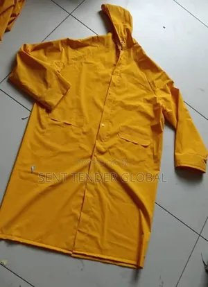 Safety Raincoat Yellow Pvc