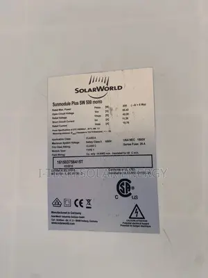 500watts Solar World Panels