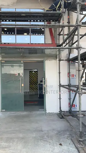 10mm Frameless Swing Door Frosted With a Silver Accessories
