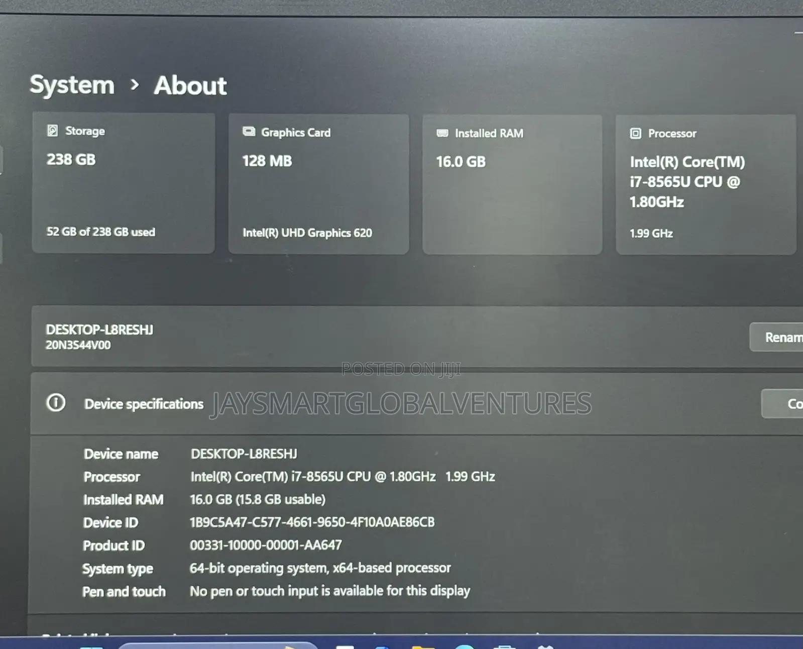 Laptop Lenovo Thinkpad T490s 16GB Intel Core i7 SSD 256GB