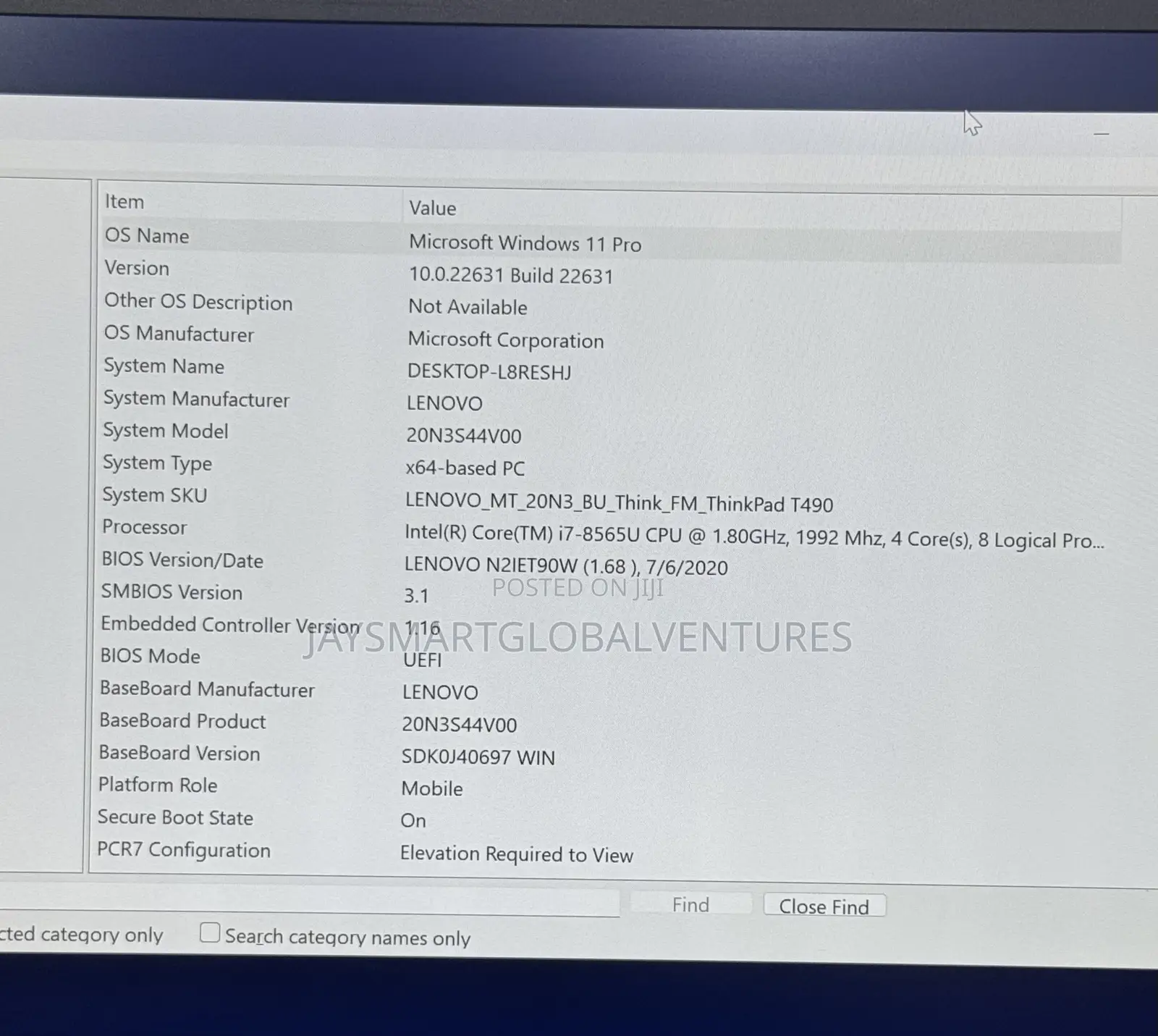 Laptop Lenovo Thinkpad T490s 16GB Intel Core i7 SSD 256GB