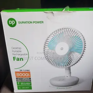 Desktop Portable Rechargeable Fan With Led Light