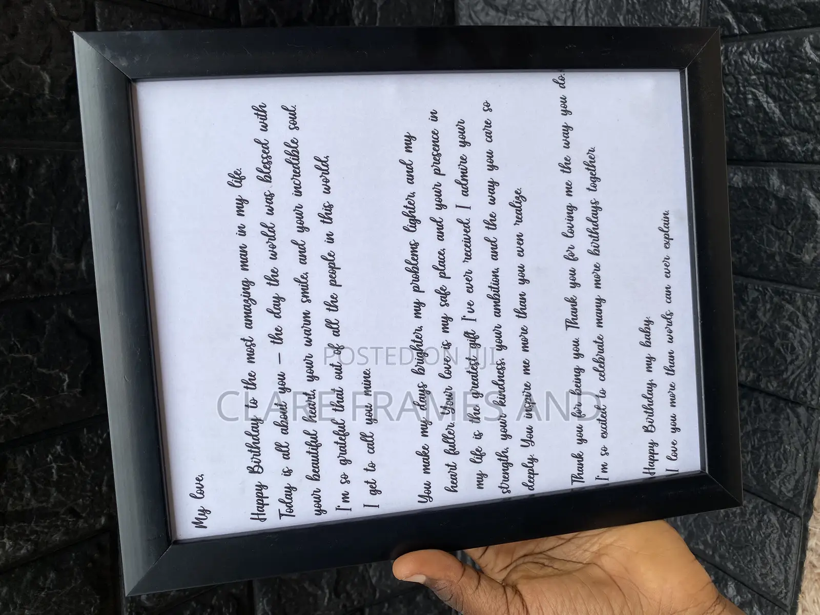 Unique Personalized Affirmation Frame