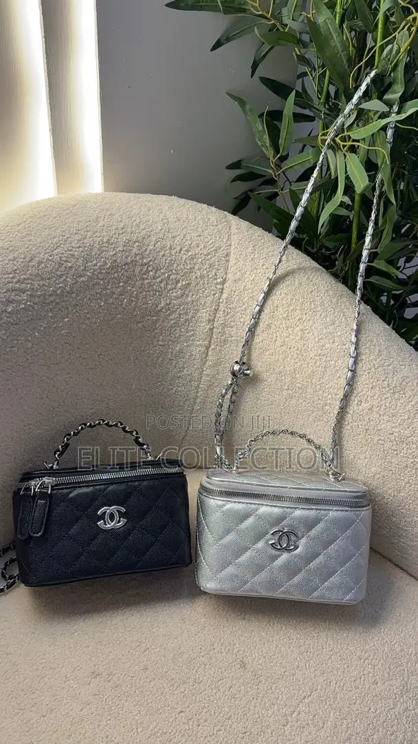 Luxe Chanel Bag Black, White , Pink Comes With a Longer Strap