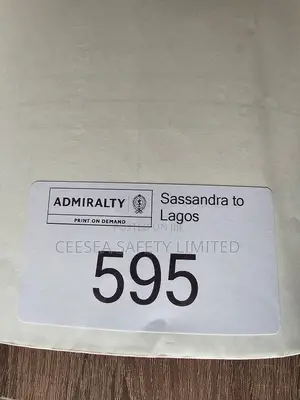 British Admiralty Nautical Chart 595 Sassandra To Lagos
