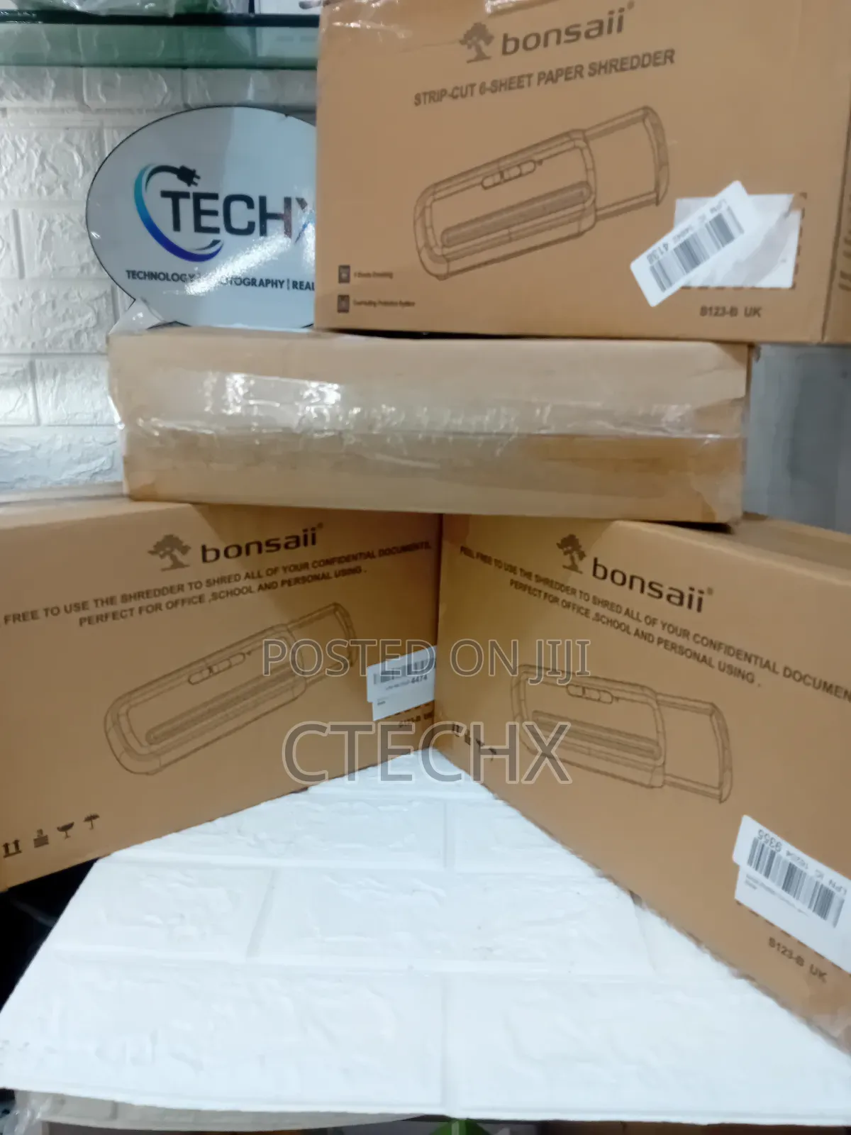 Bonsaii 6 Sheet Strip Cut Small Paper Shredder Without Bin