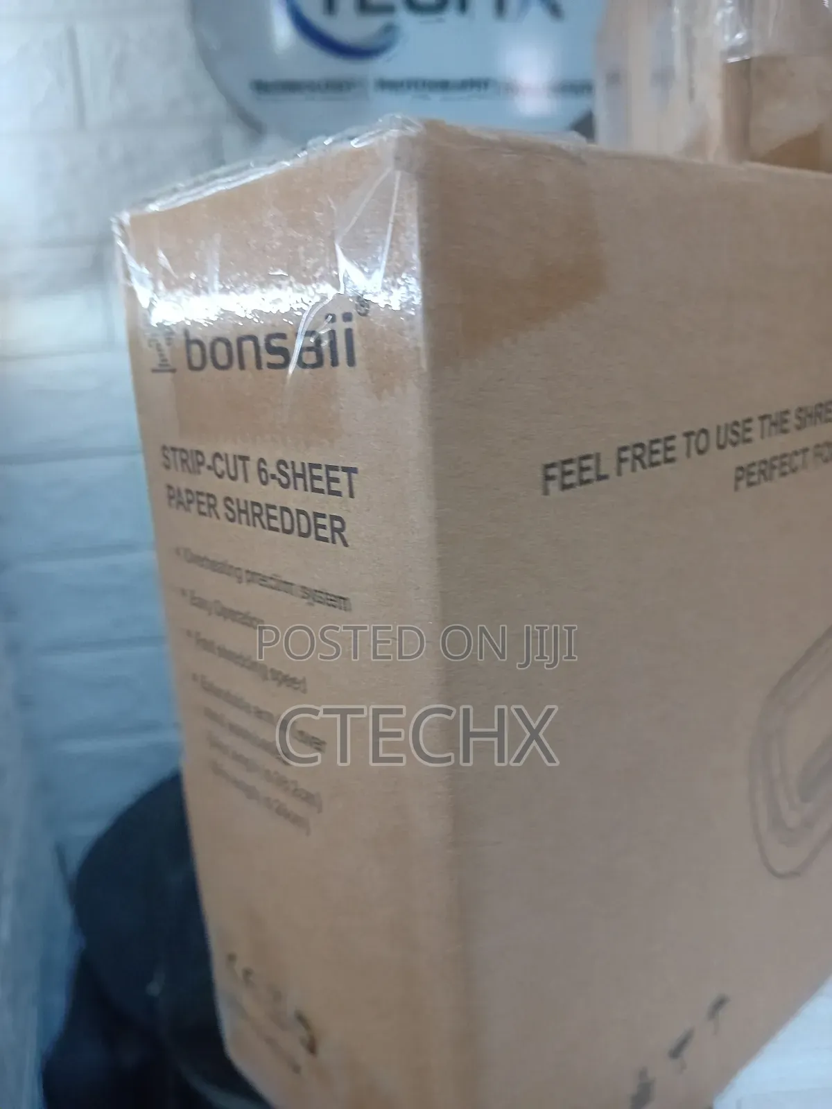 Bonsaii 6 Sheet Strip Cut Small Paper Shredder Without Bin