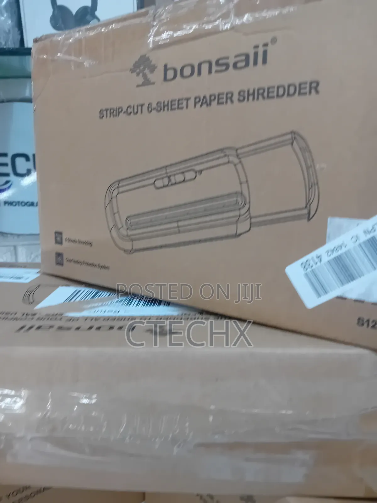 Bonsaii 6 Sheet Strip Cut Small Paper Shredder Without Bin