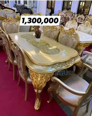 6-Seater Royal Dining Set – Premium Luxury Dining Table With 6 Chairs
