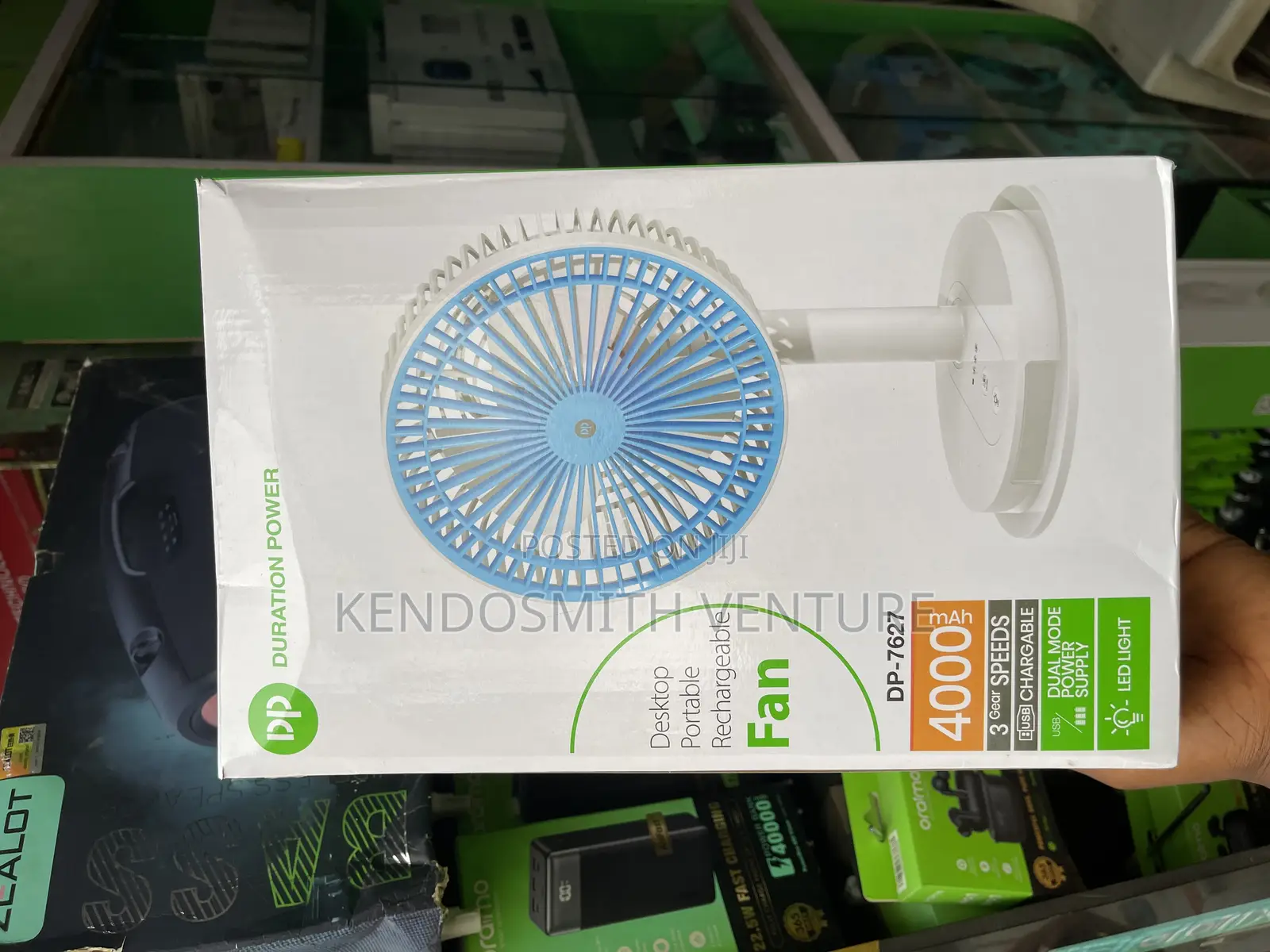 Dp-7627 Rechargeable Table Fan With Solar Remote – Long Backup