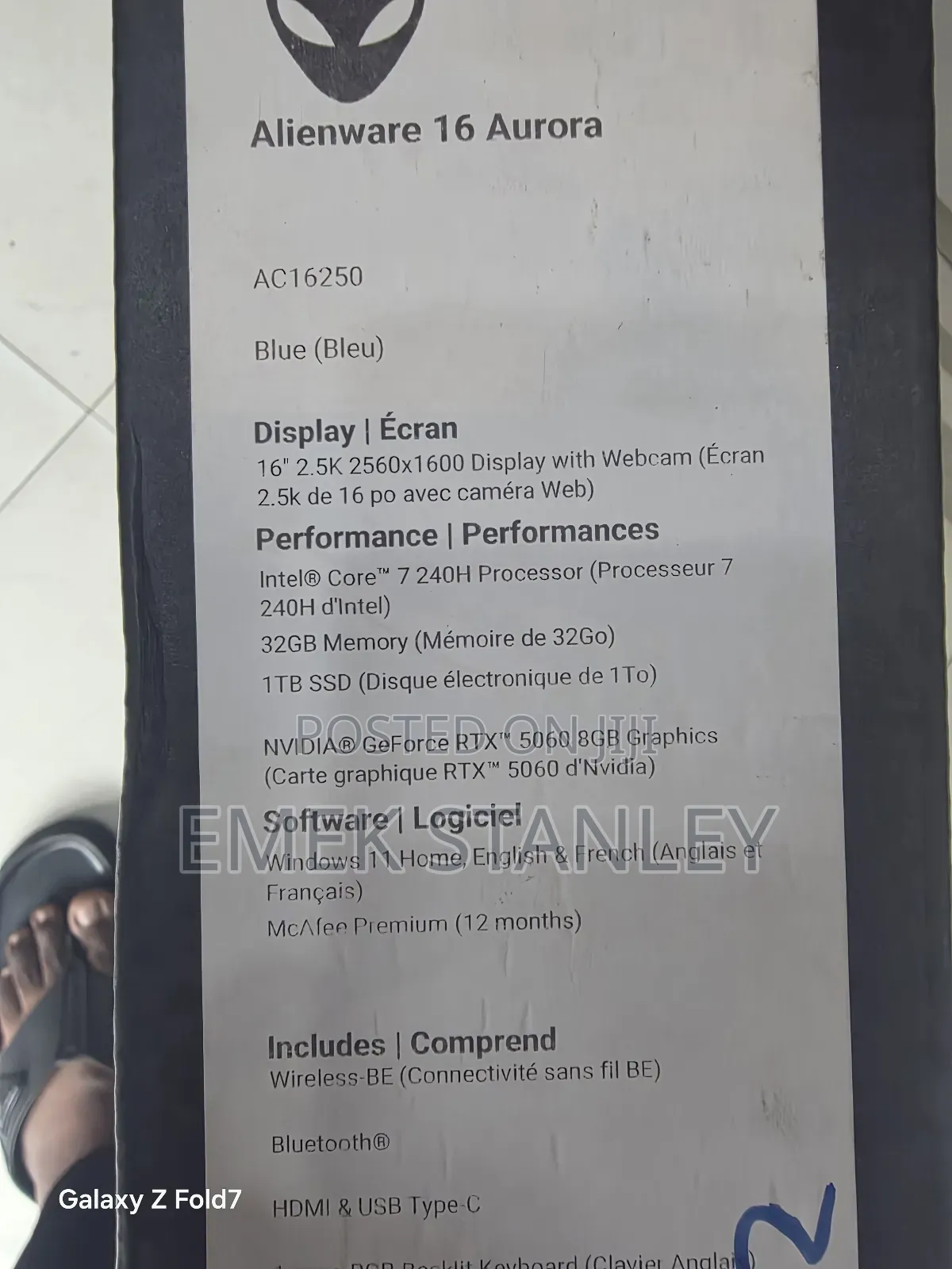New Laptop Alienware Area-51m 32GB Nvidia SSD 1T