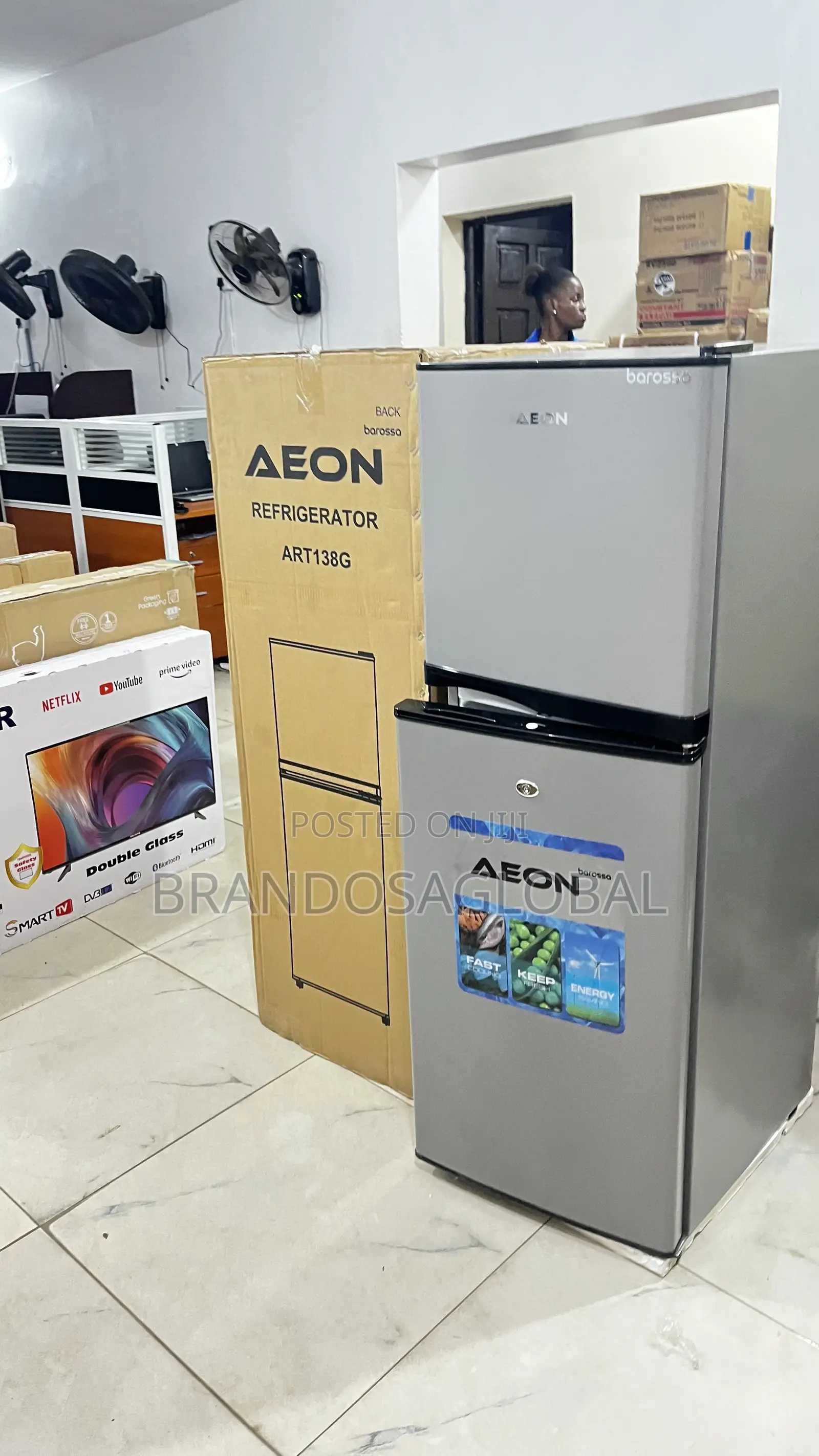 Aeon 138l Double Door Refrigerator Efficient Storage Solution Art-138g