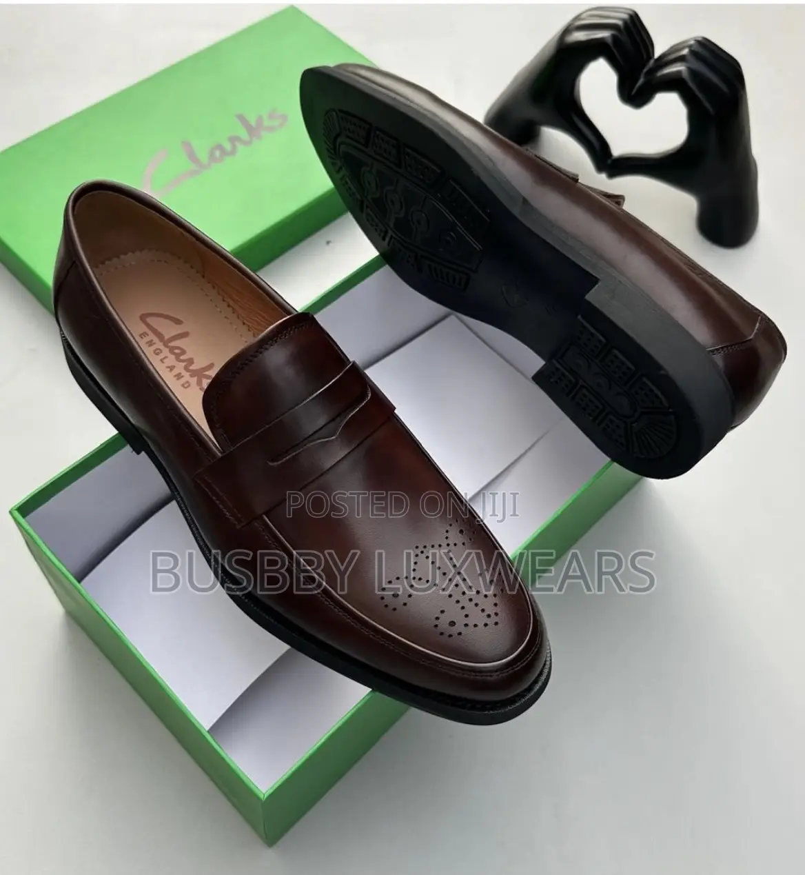 Solid Leather Clark’S Shoes for Men