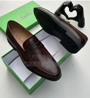 Solid Leather Clark’S Shoes for Men