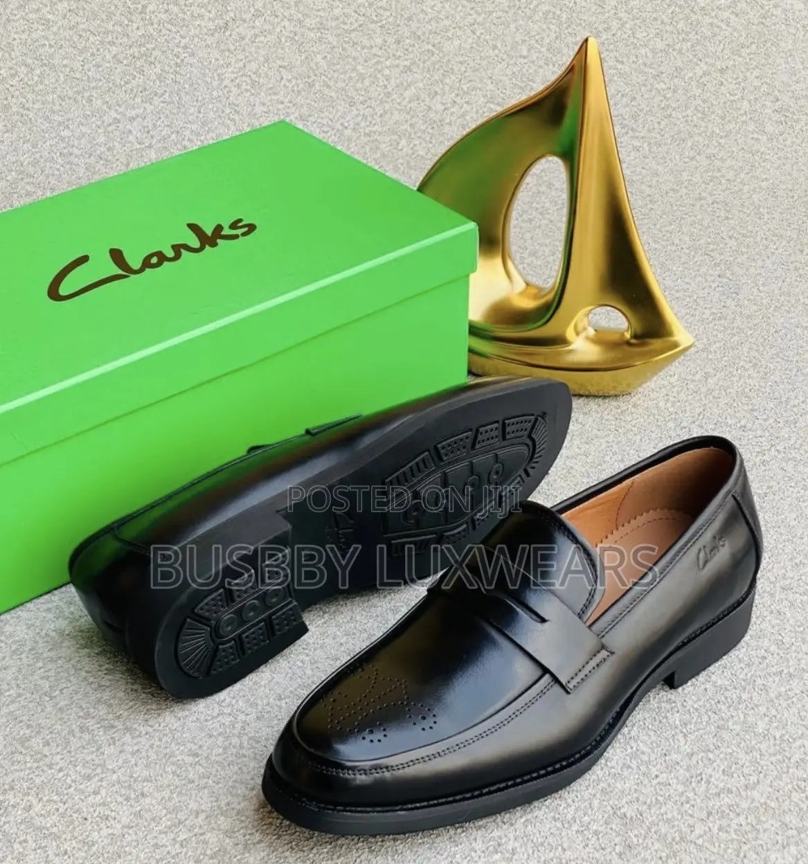 Solid Leather Clark’S Shoes for Men