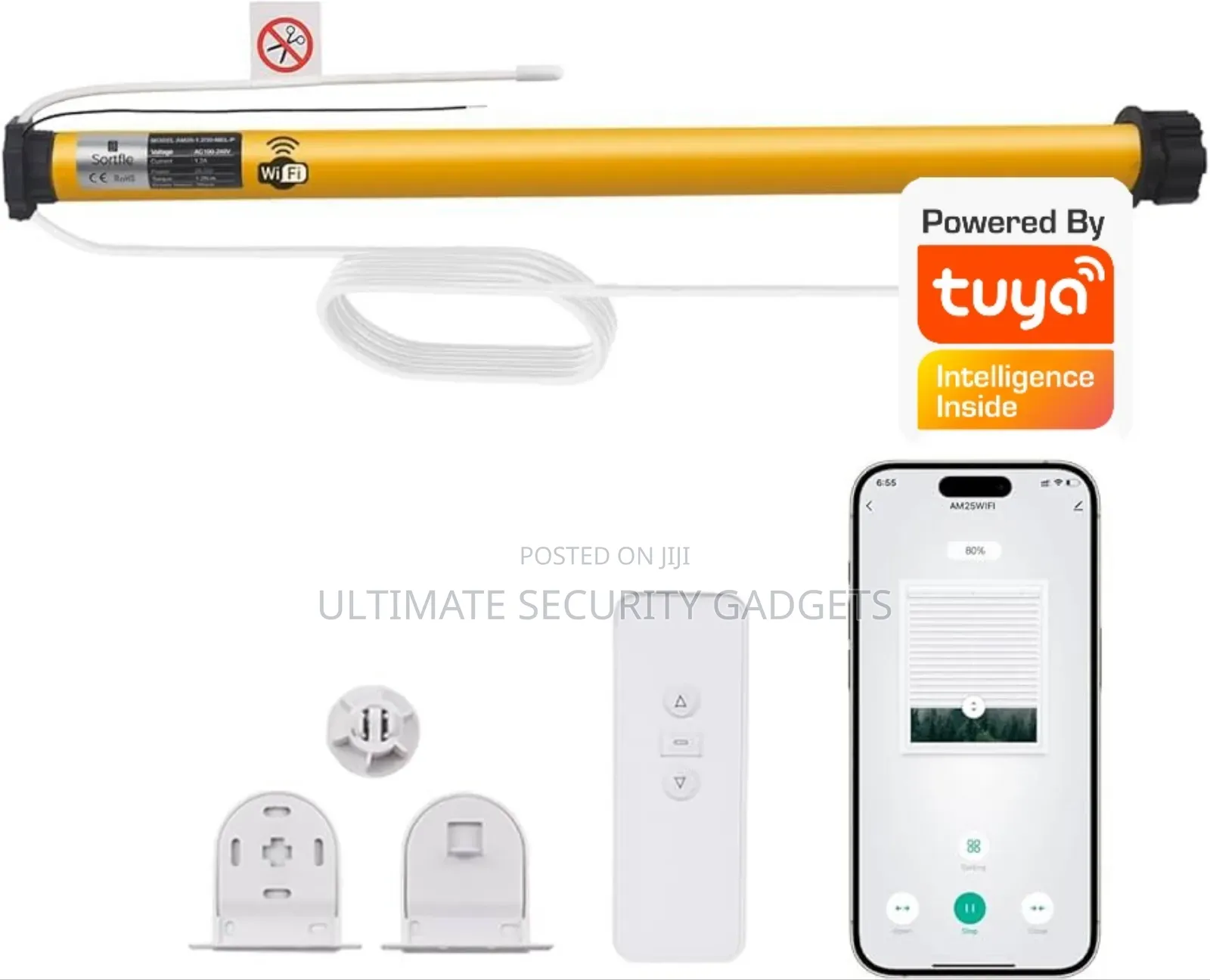 Wifi Tuya Smart Tubular Blind Motor With Remote Control