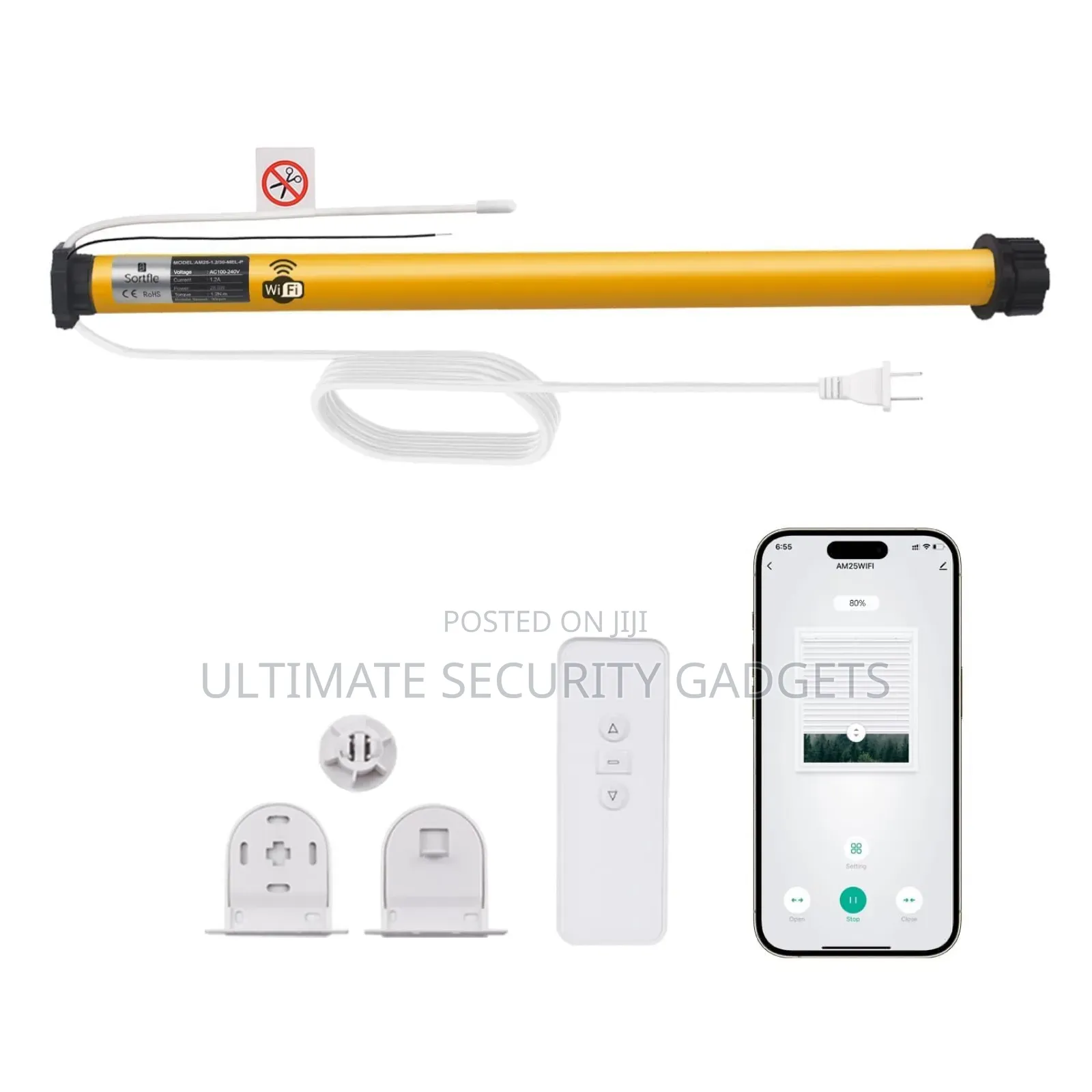 Wifi Tuya Smart Tubular Blind Motor With Remote Control