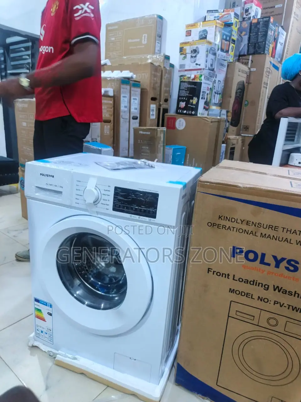 7kg White Front Loader Appliance Polystar