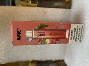 Max Lux6000 Disposable Vape in the "Strawberry Ice" Flavor