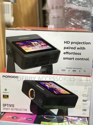 Porodo Lifestyle Optivis Smart Hd Projector - Black