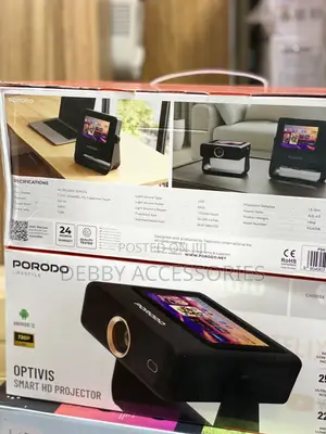Porodo Lifestyle Optivis Smart Hd Projector - Black