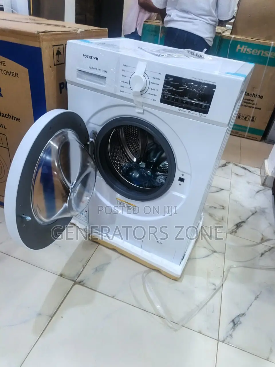 White Front Load Washer 7kg Polystar