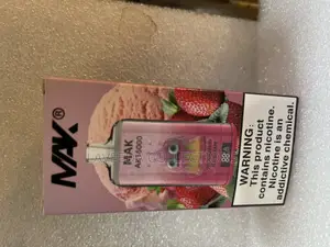 Max Mak Ak16000 Disposable Vape in the Strawberry Ice Cream Flavor.