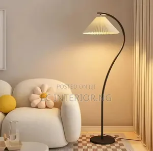 Modern Fold Lampshade Floor Lamp Fit for Living Room Bedroom
