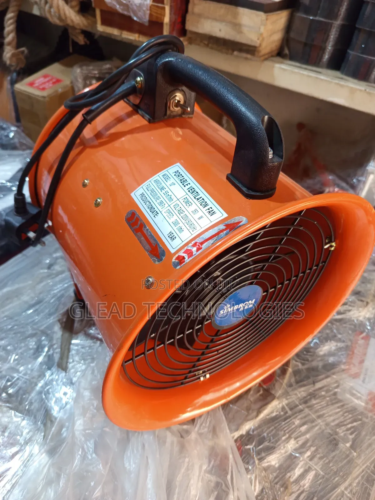 12" Portable Ventilator Fan With Hose