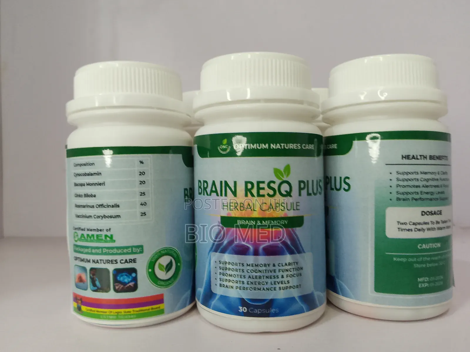 Brain Resq Plus Herbal Capsule for Memory Mental Clarity Support