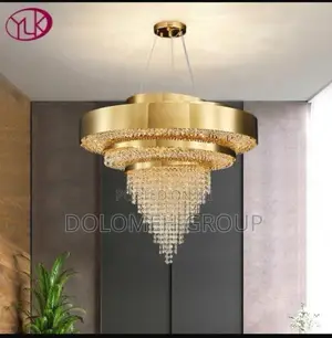 Gold Plated Crystals Chandelier