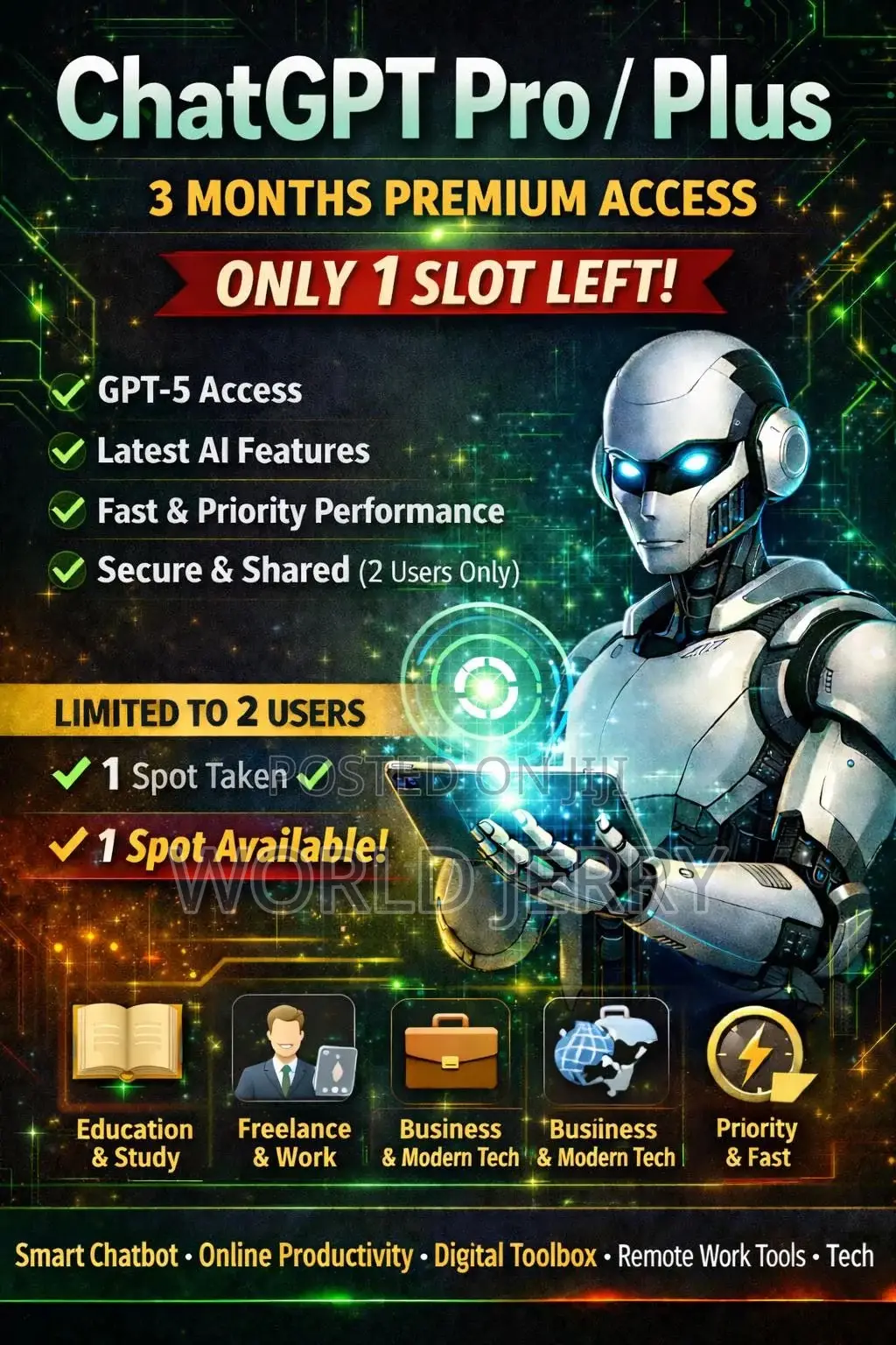 Chat GPT Plus 1year Subscription