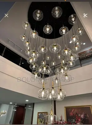 50 Dropping Clear Glass Light Chandelier 1200mm