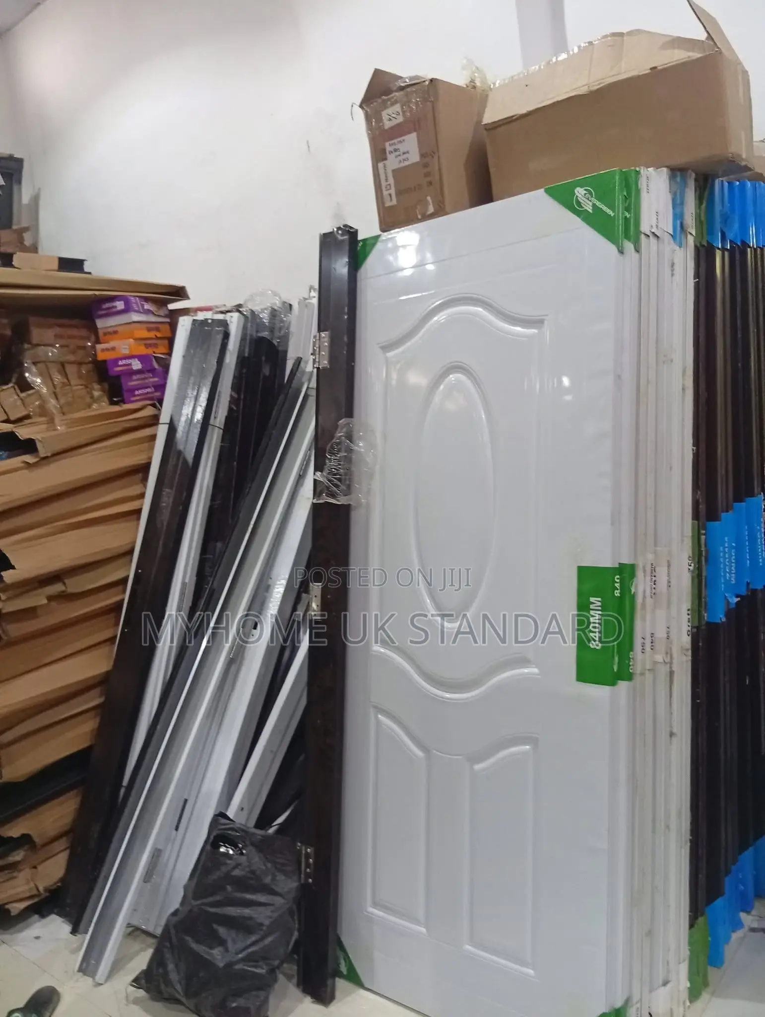 White American Panel Door With Frame and Locks 3ft by 7ft