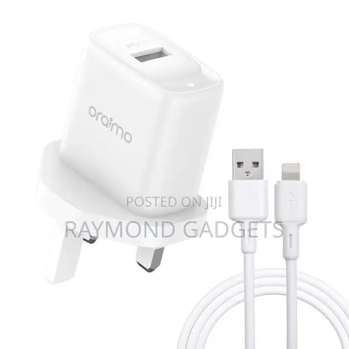 Oraimo Firefly 3 Fast Charger + Lightning Cable