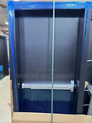 Gray Fire Exit Steel Door 3ft By 7ft