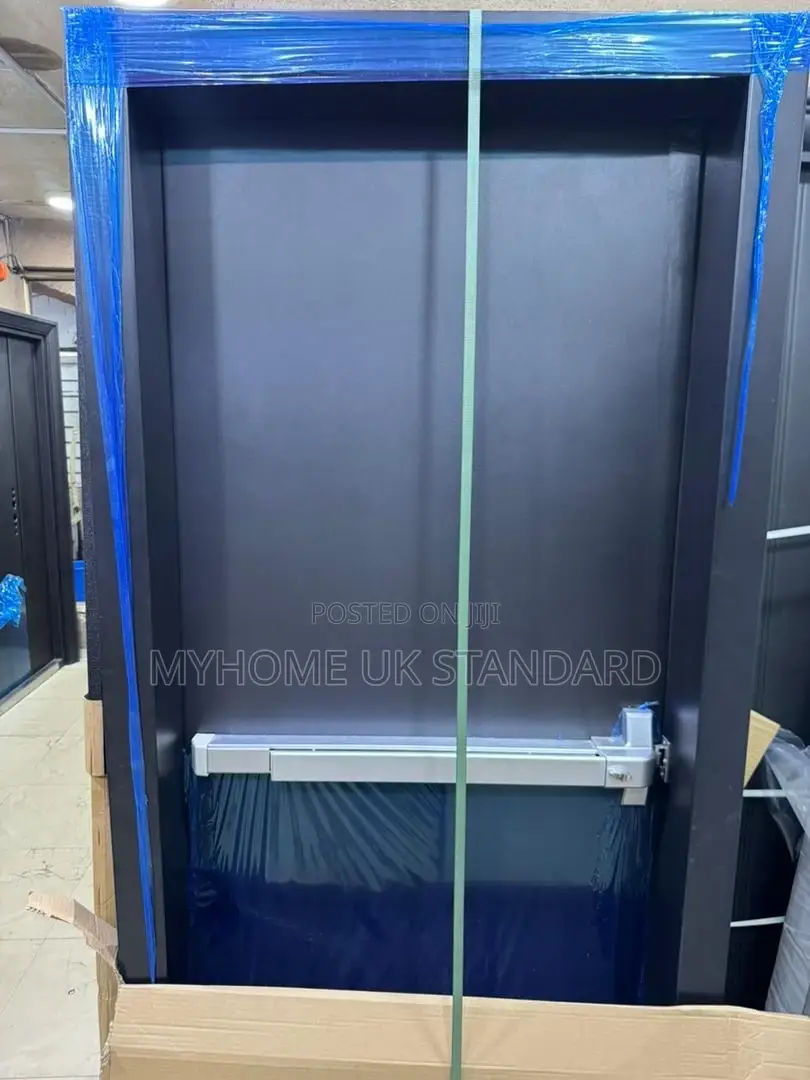 Gray Fire Exit Steel Door 3ft By 7ft