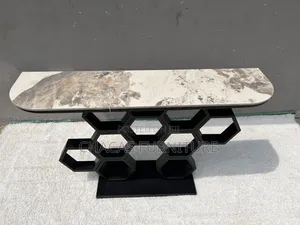 Modern Geometric Honeycomb Console Table - Brand New