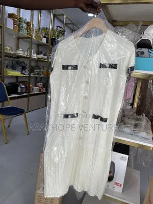 Korean-Style Knitted Midi Dress