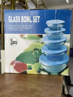 5-Piece Glass Mixing and Storage Bowl Set