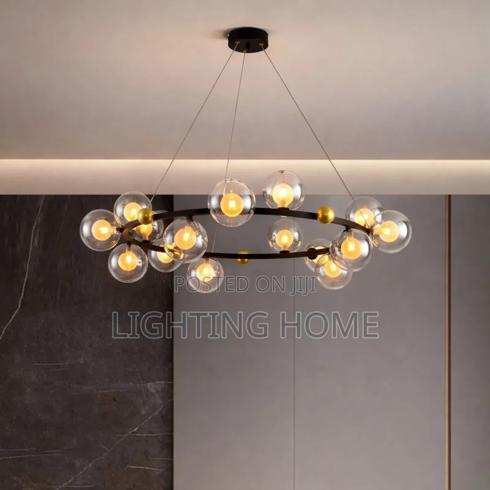 Nodic Chandelier Black Body By 15glass