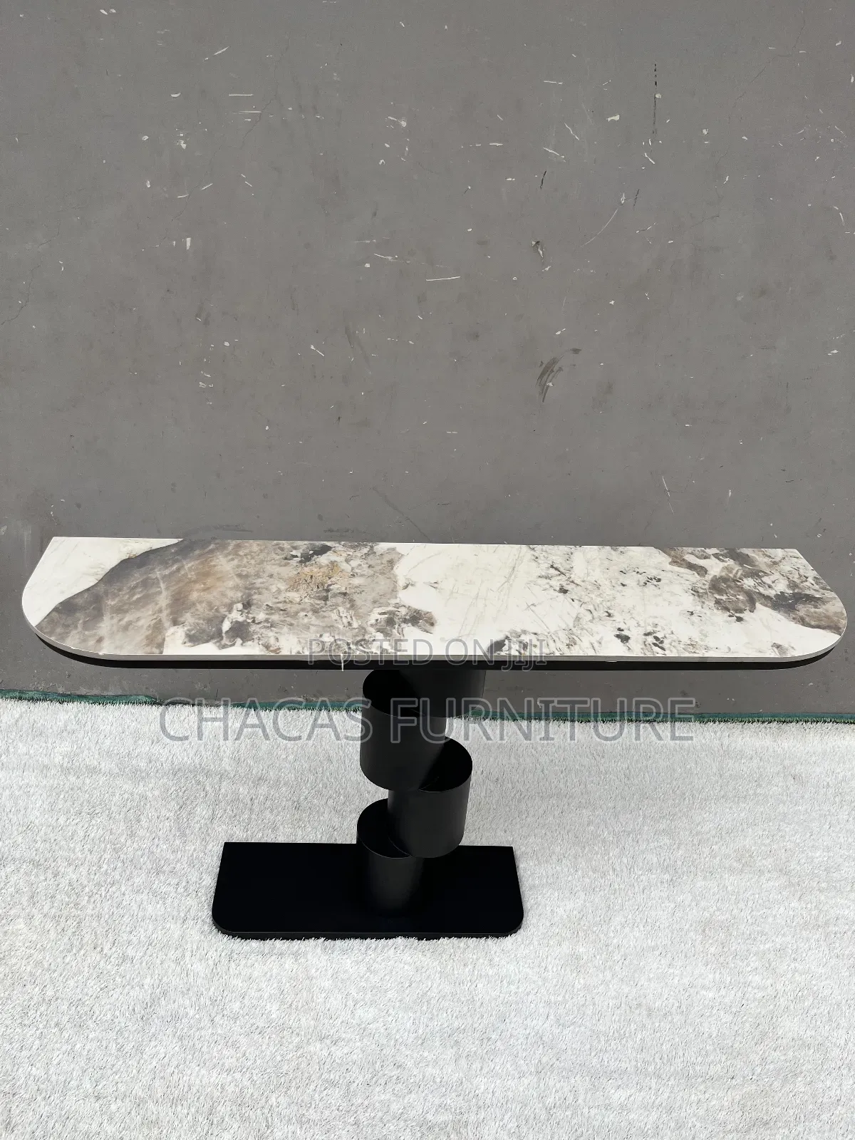 Modern Sculptural Marble Console Table – New Arrival