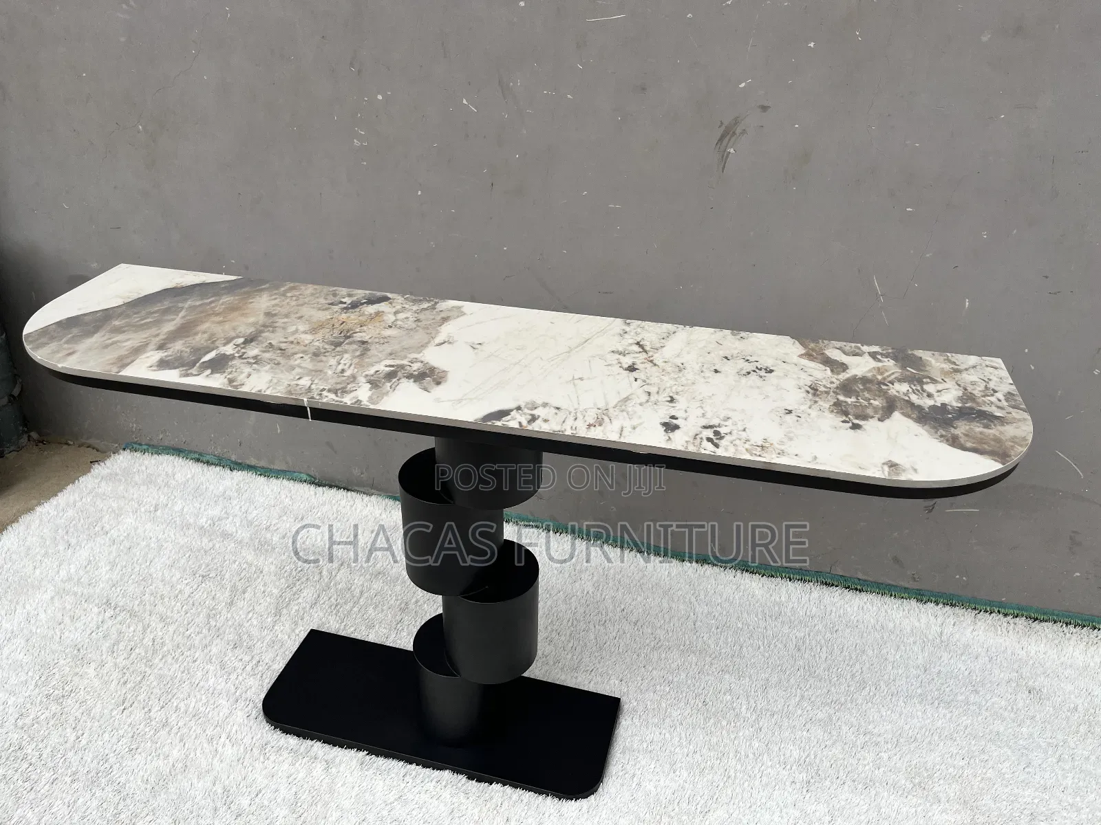 Modern Sculptural Marble Console Table – New Arrival
